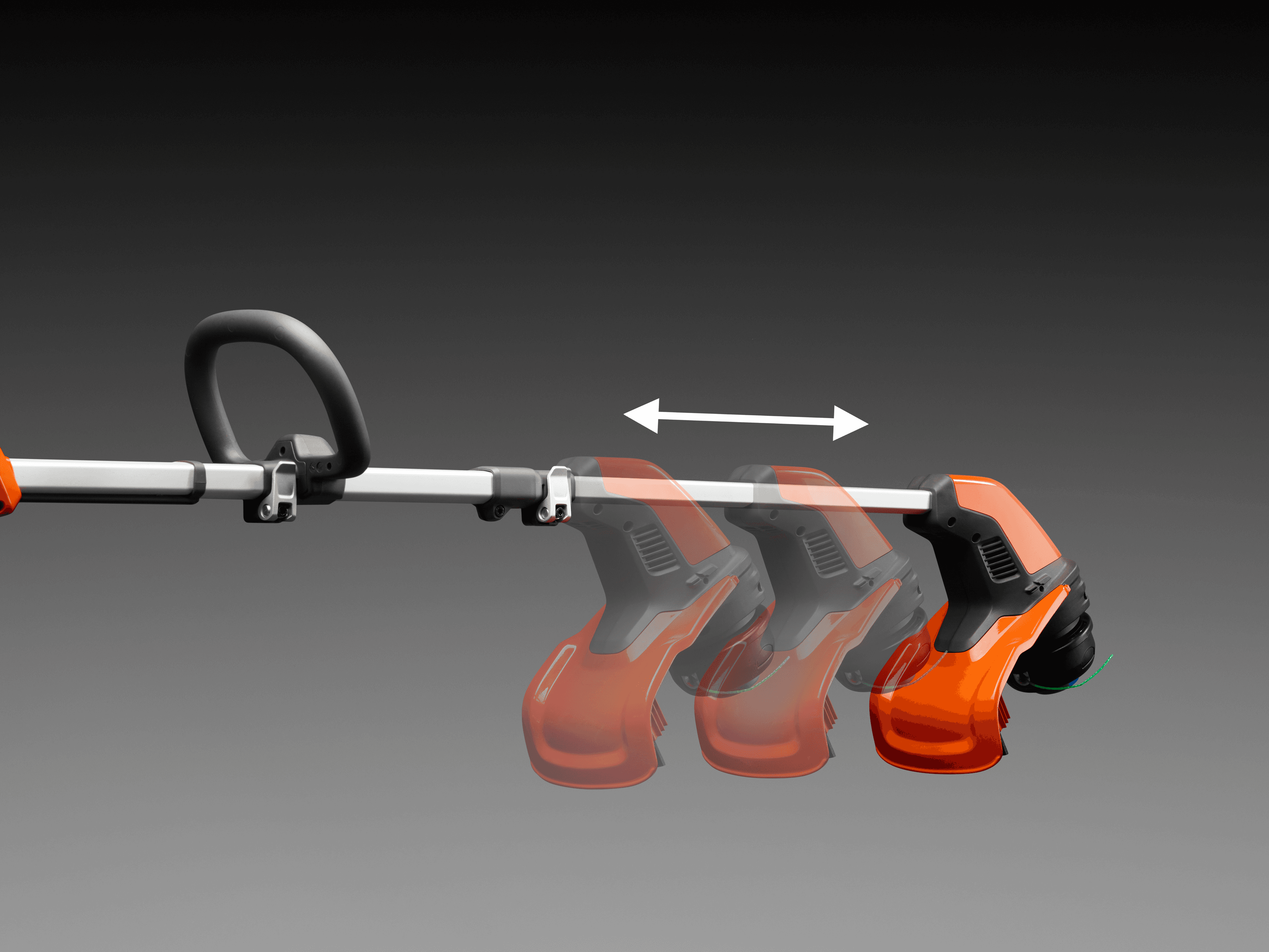Adjustable telescopic shaft for a comfortable working position and compact storage. Easily adjust the length to fit your needs and when the job is done, simply shorten the shaft for smarter storage. image
